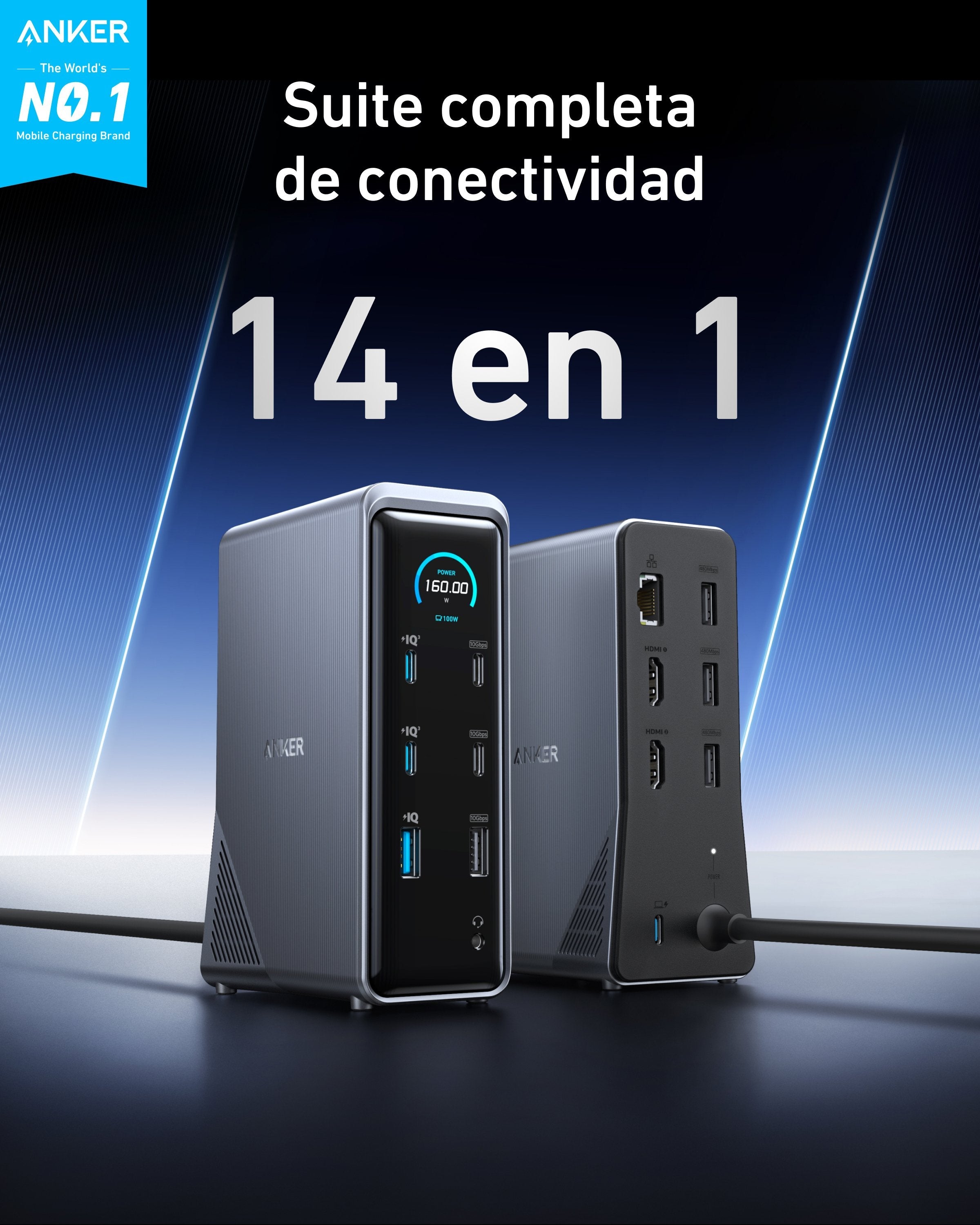 EAN 194644201050 - Anker A83B63A1 estación dock para móvil Universal Negro imagen 2