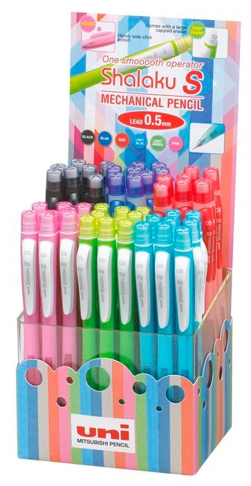 Uniball Expositor 48 Rollerball Shalaku S M5-228/4d Colores Surtidosnegro-Azul-Azul Claro-Rojo-Verde Claro-Ros