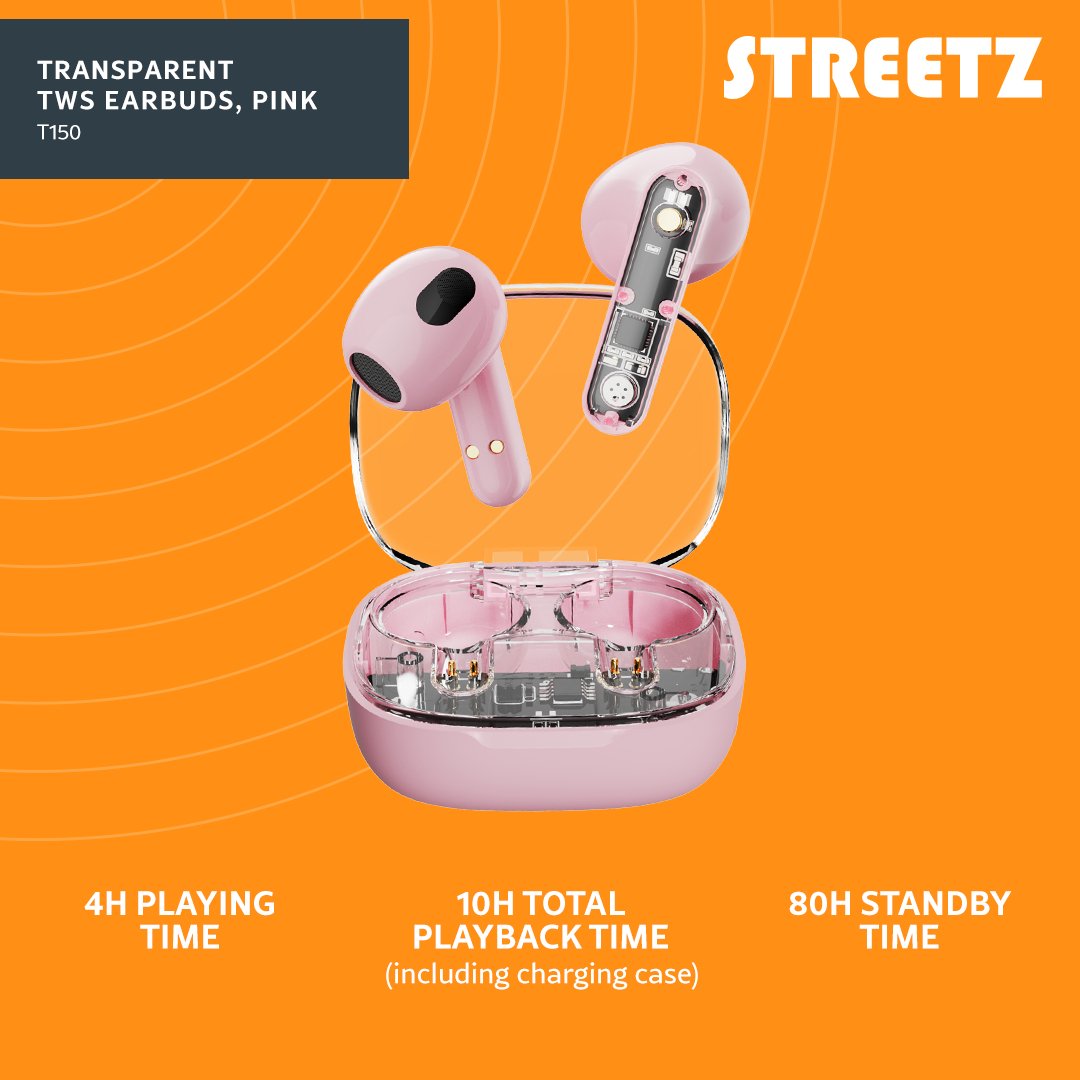 Streetz Bt Tws In-Ear KopfhRer Transparent Pink