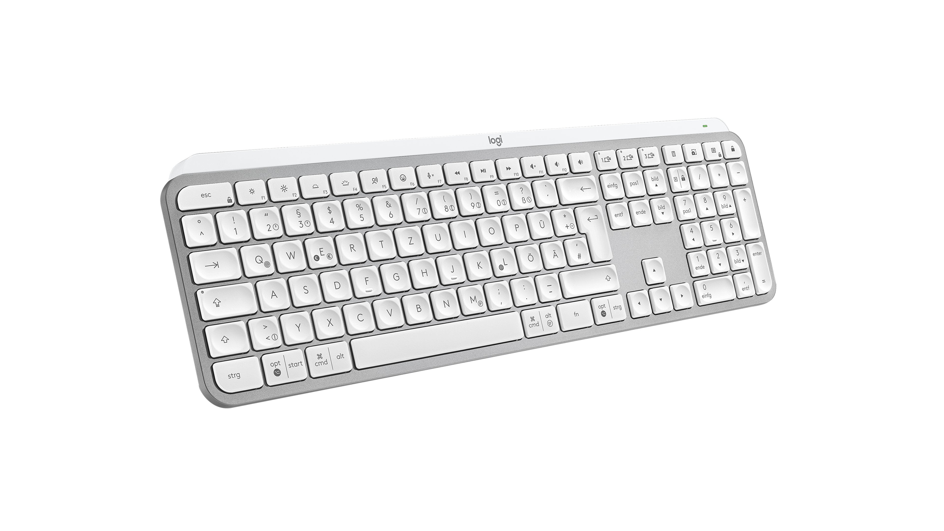 EAN 5099206112186 - Logitech 920-011566 teclado Universal RF Wireless + Bluetooth QWERTZ Alemán Aluminio, Blanco imagen 7