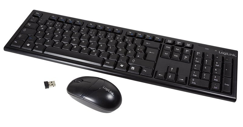 Teclado Aleman Logilink Id0104 Rf Inalámbrico Qwertz Negro