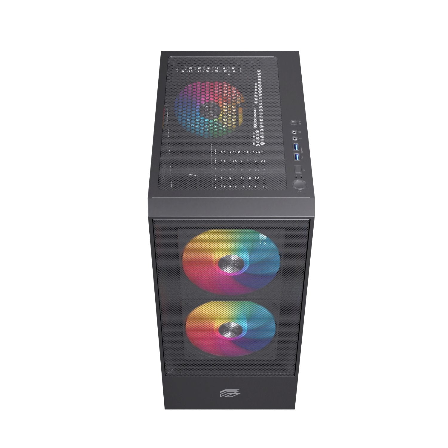 Caja Atx Semitorre Einarex P100 Rgb Negra 3 Fans Excs-Pl-100r-B