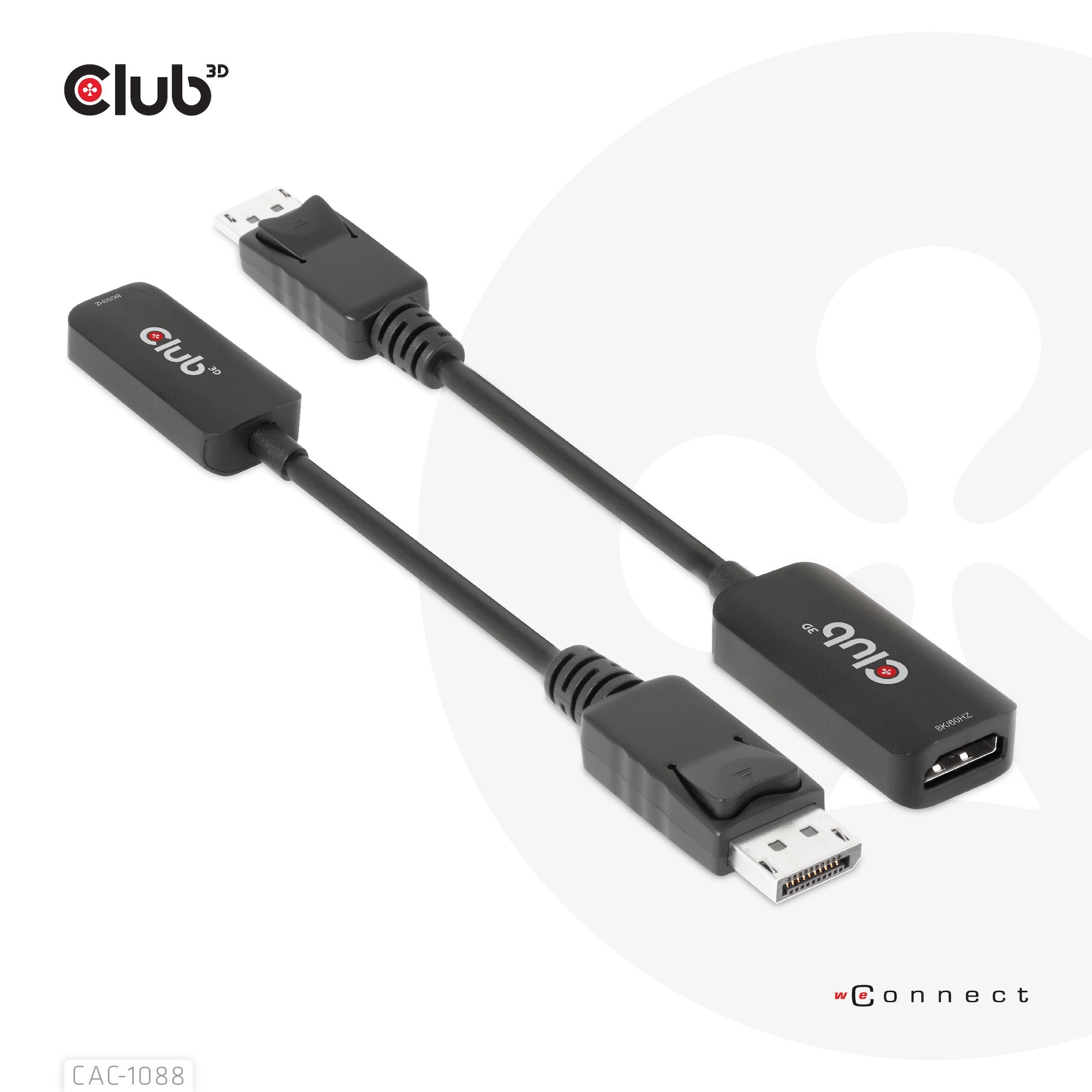 EAN 8719214472740 - CLUB3D CAC-1088 adaptador de cable de vídeo 0,21 m Negro imagen 8