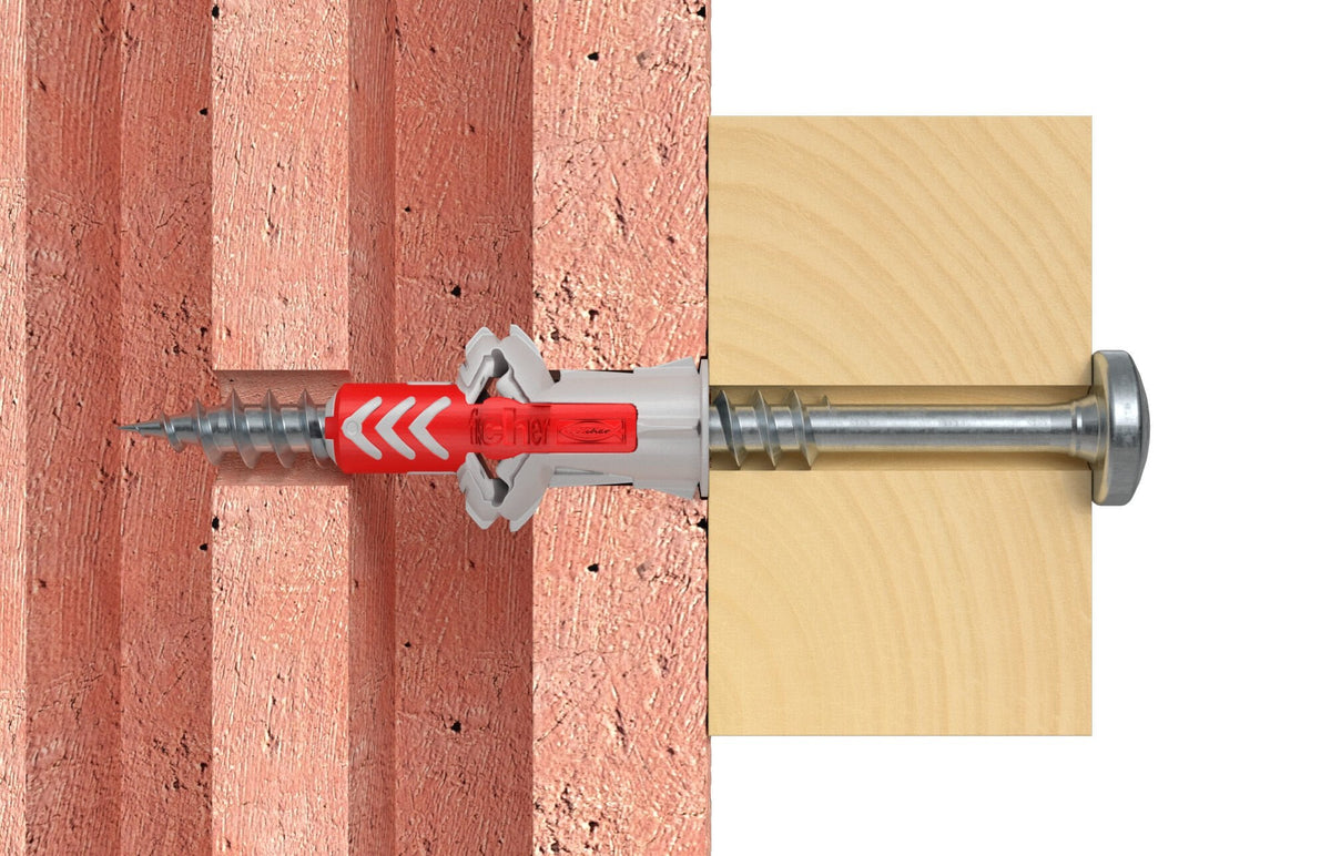 Fischer Duopower 6x30, Pasador Gris Claro/Rojo