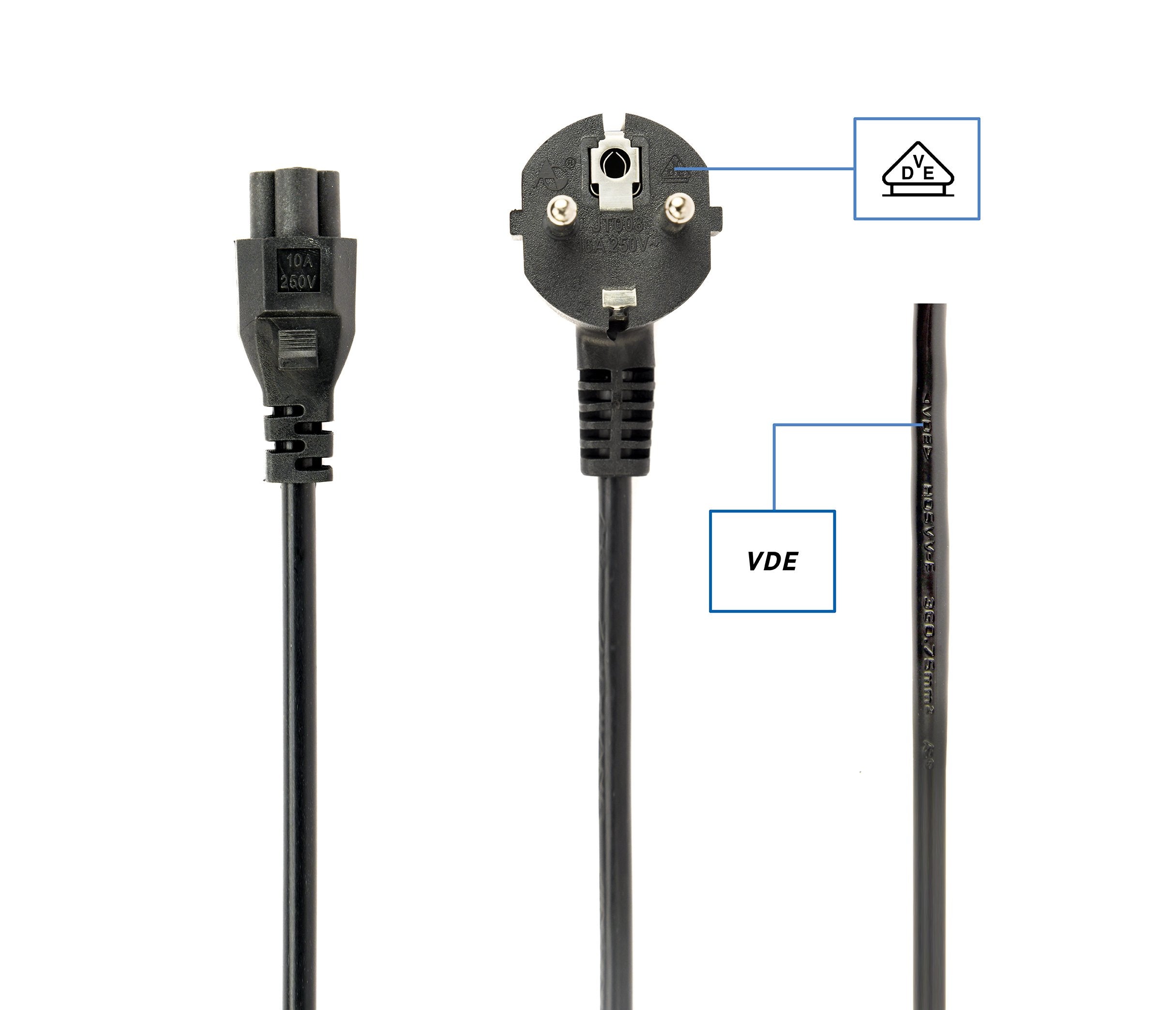 EAN 8716309114165 - Gembird PC-186-ML12-1M cable de transmisión Negro CEE7/7 C5 acoplador imagen 2