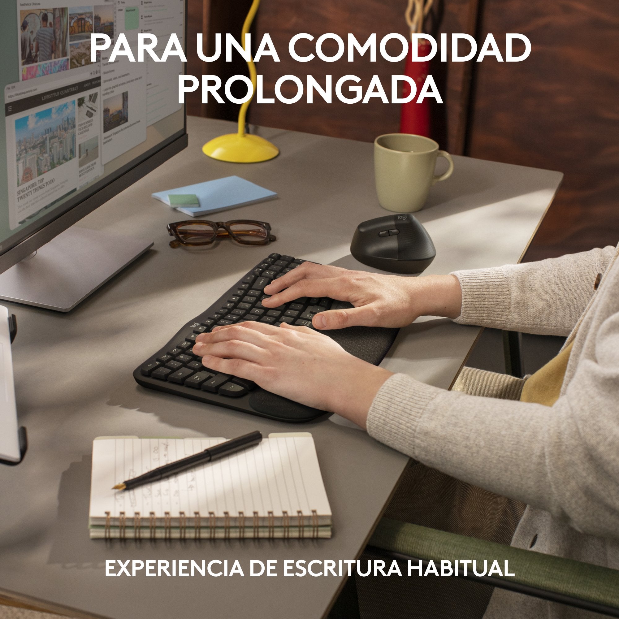 EAN 5099206117259 - Logitech Wave Keys for Business teclado Oficina RF Wireless + Bluetooth QWERTY Español imagen 8