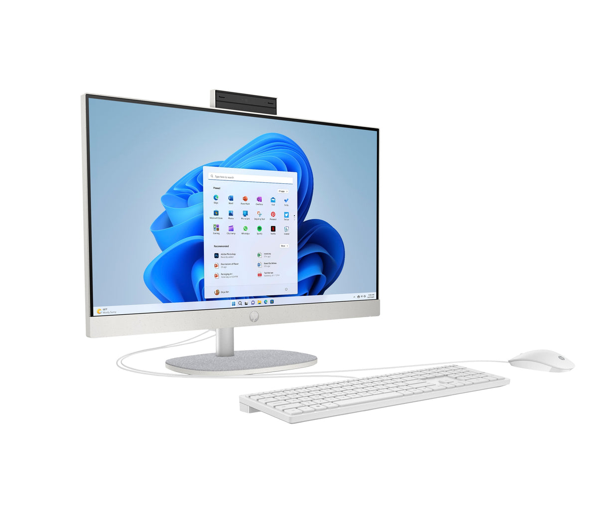 All In One Hp 24 Cr0183ns 23.8" Full Hd Intel Core I5 1335u 8 Gb Ram 512 Gb Ssd Iris X? Windows 11 Home Blanco Caracola