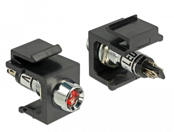 EAN 4043619864591 - DeLOCK 86459 conector Keystone LED Negro, Rojo, Acero inoxidable imagen 1