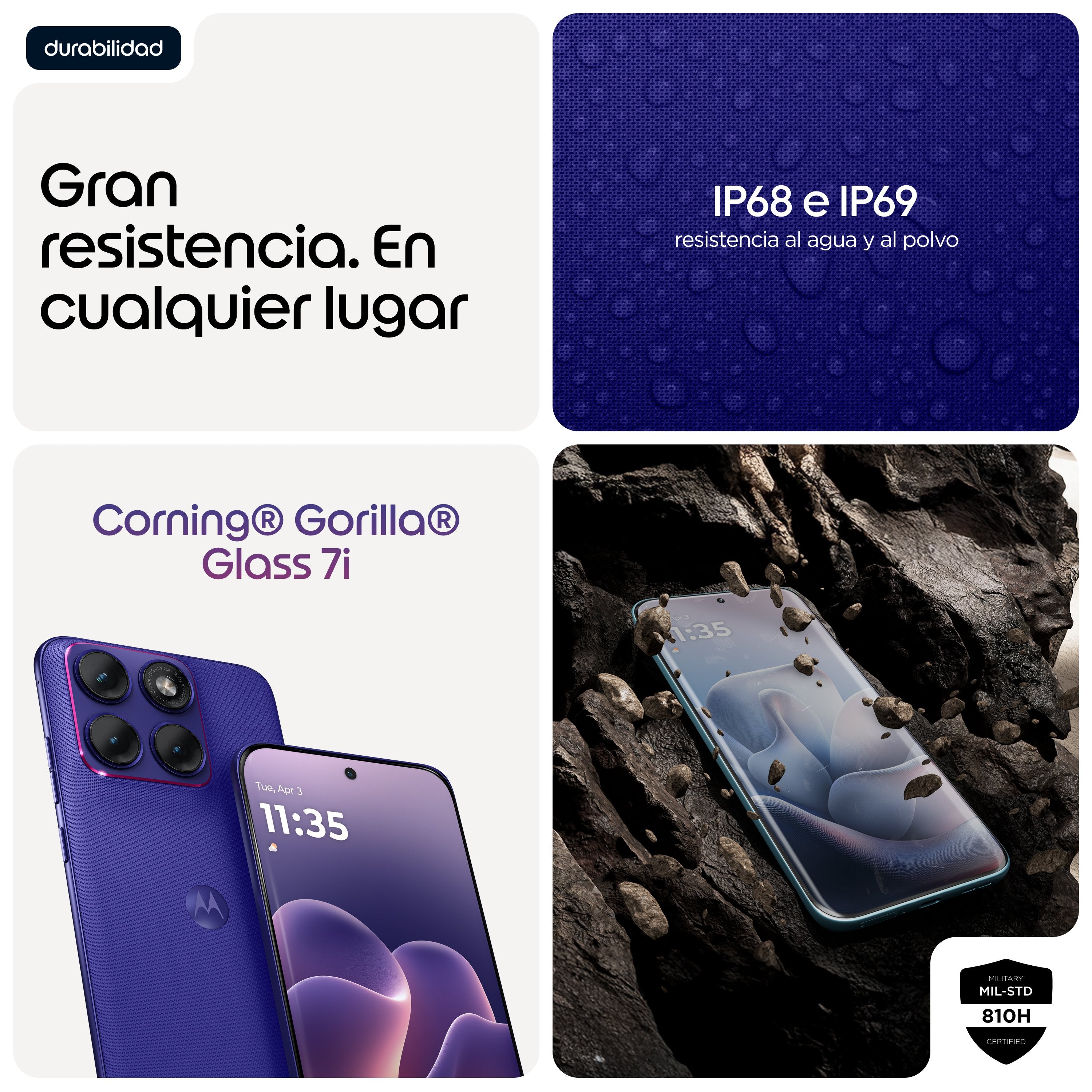 EAN 0840493611211 - Motorola edge 70 fusion 17,2 cm (6.78") SIM doble Android 16.0 5G USB Tipo C 8 GB 256 GB 5200 mAh Violeta imagen 8