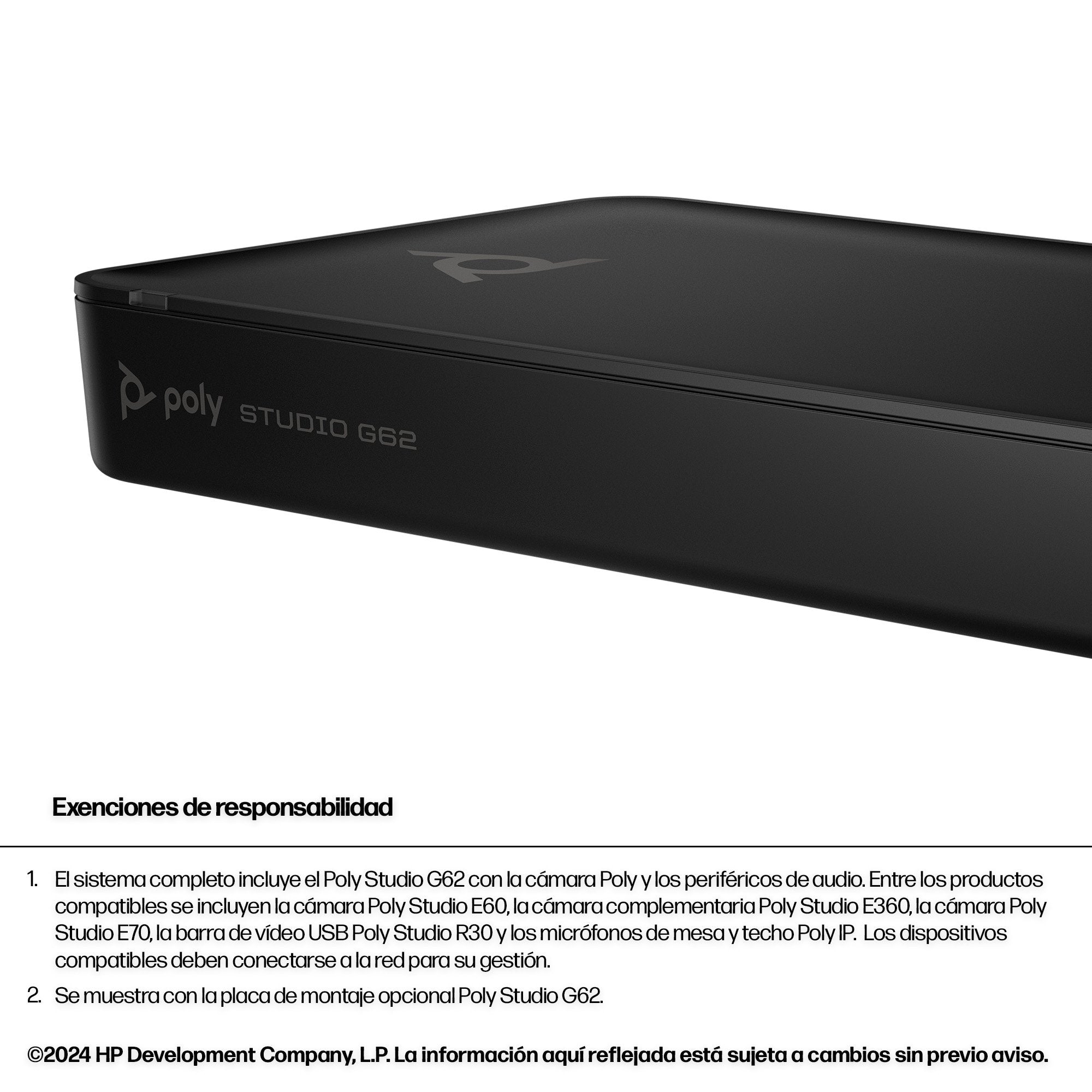EAN 0197961147308 - HP Poly Studio G62 Video Conferencing System With Mounting Plate Kit No Power Cord TAA sistema de video c imagen 3
