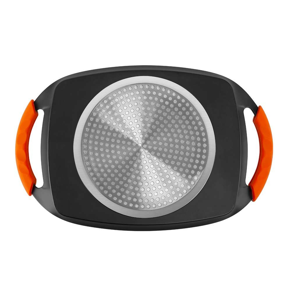 Orbegozo Gdb 3600 Plancha Grill De Aluminio Fundido - Recubrimiento De Piedra Antiadherente - Asas De Goma Extraibles -