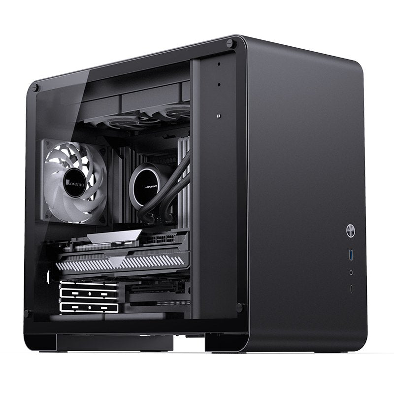 Jonsbo U4 Mini Micro-Atx-Carcasa, Tempered Glass - Negro
