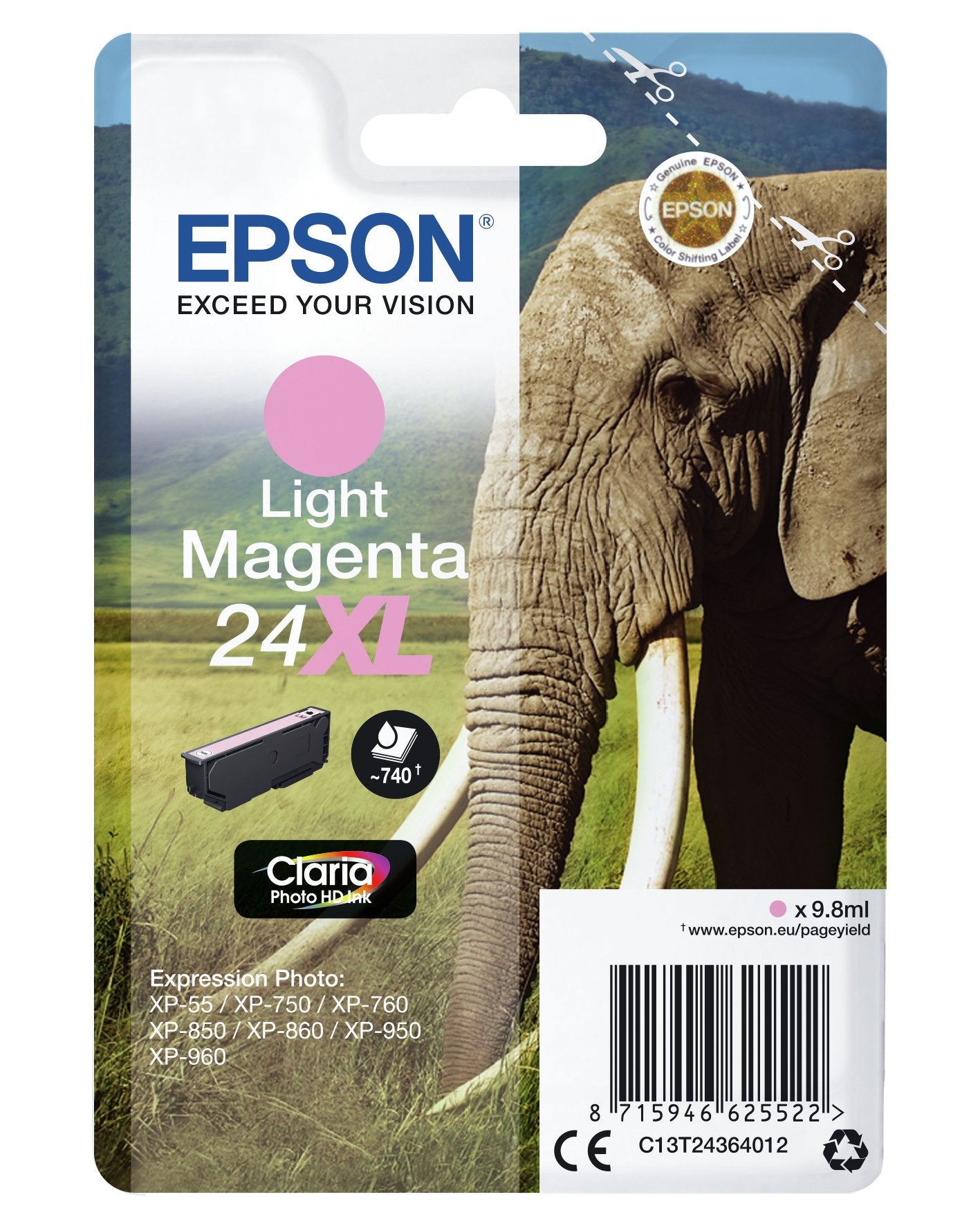 EAN 8715946626680 - Epson Elephant C13T24364022 cartucho de tinta 1 pieza(s) Original High (L) Yield imagen 2