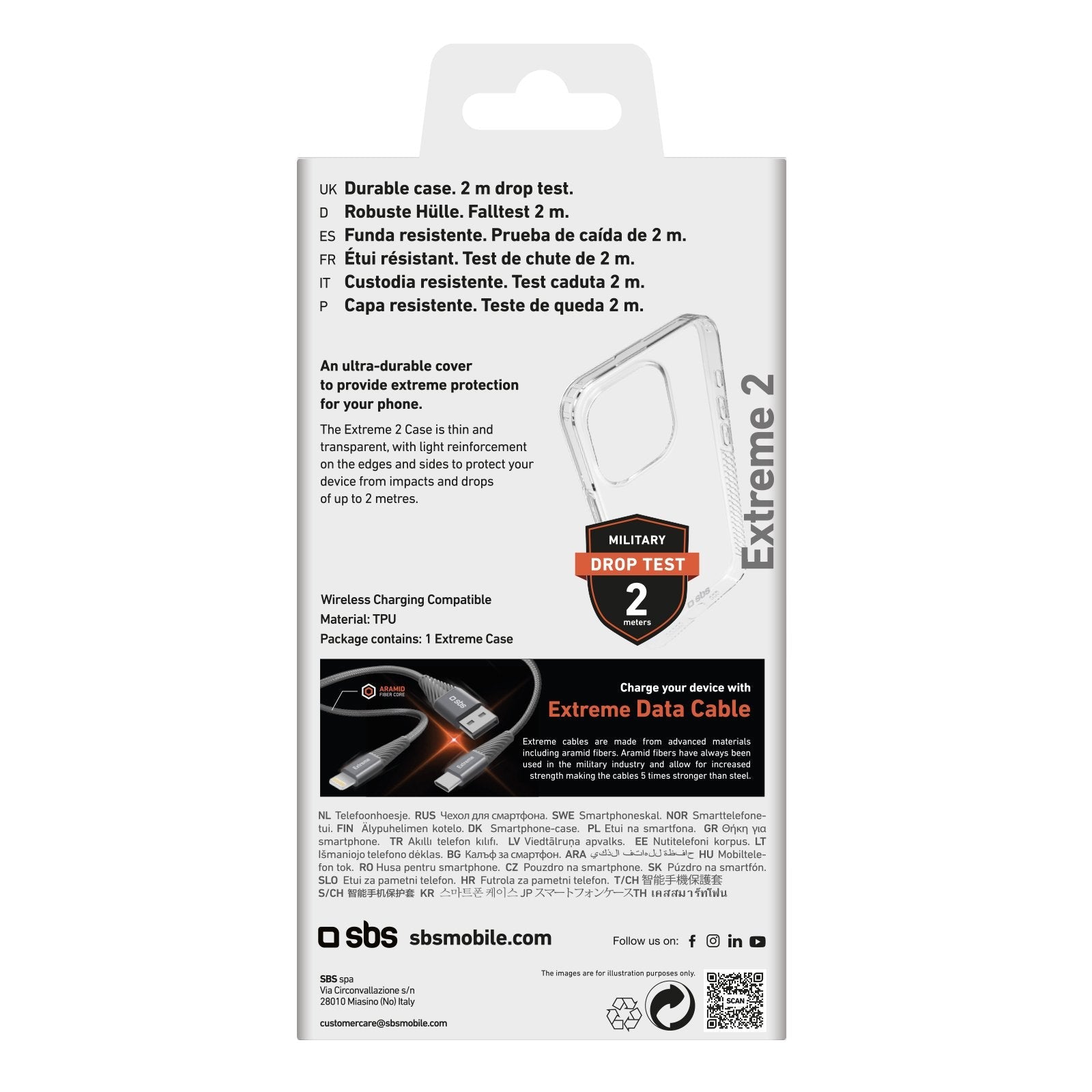 Sbs Extreme 2 Cover Iphone 15 Pro Transp.