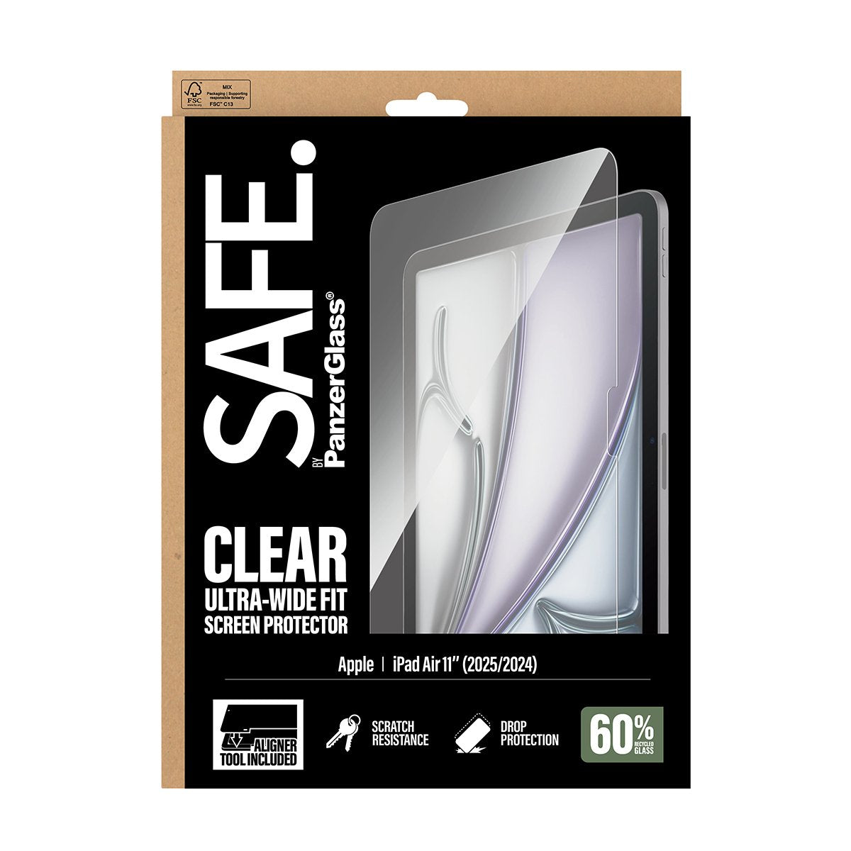 Panzerglass Safe. Screen Protector Ipad Air 11" (2024-2025) Ultra-Wide Fit