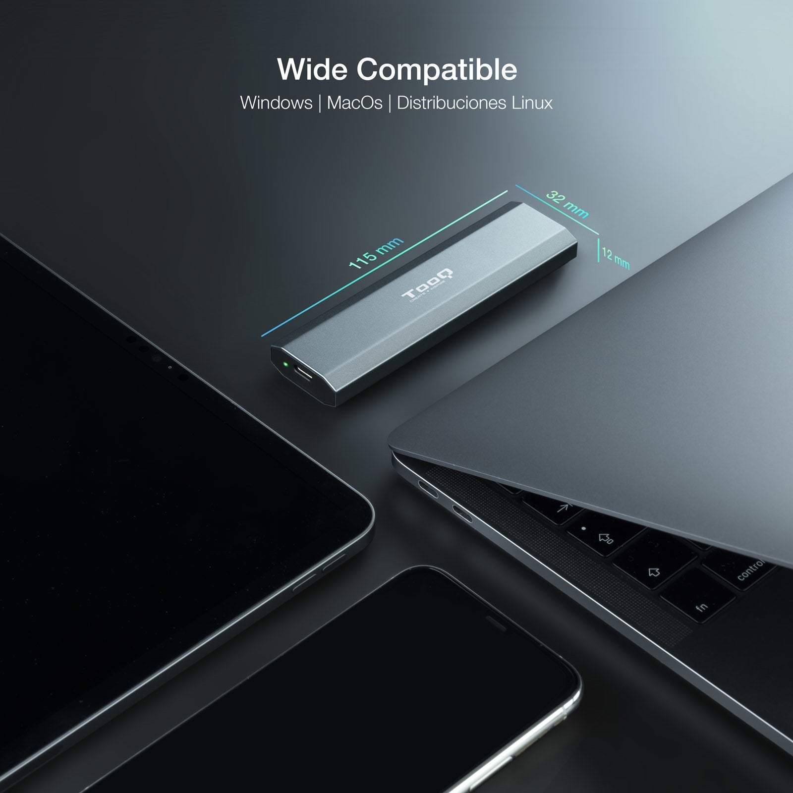 Tooq Shura Carcasa Externa Ssd M.2 Ngff/Nvme Usb-C 3.1 Gen2