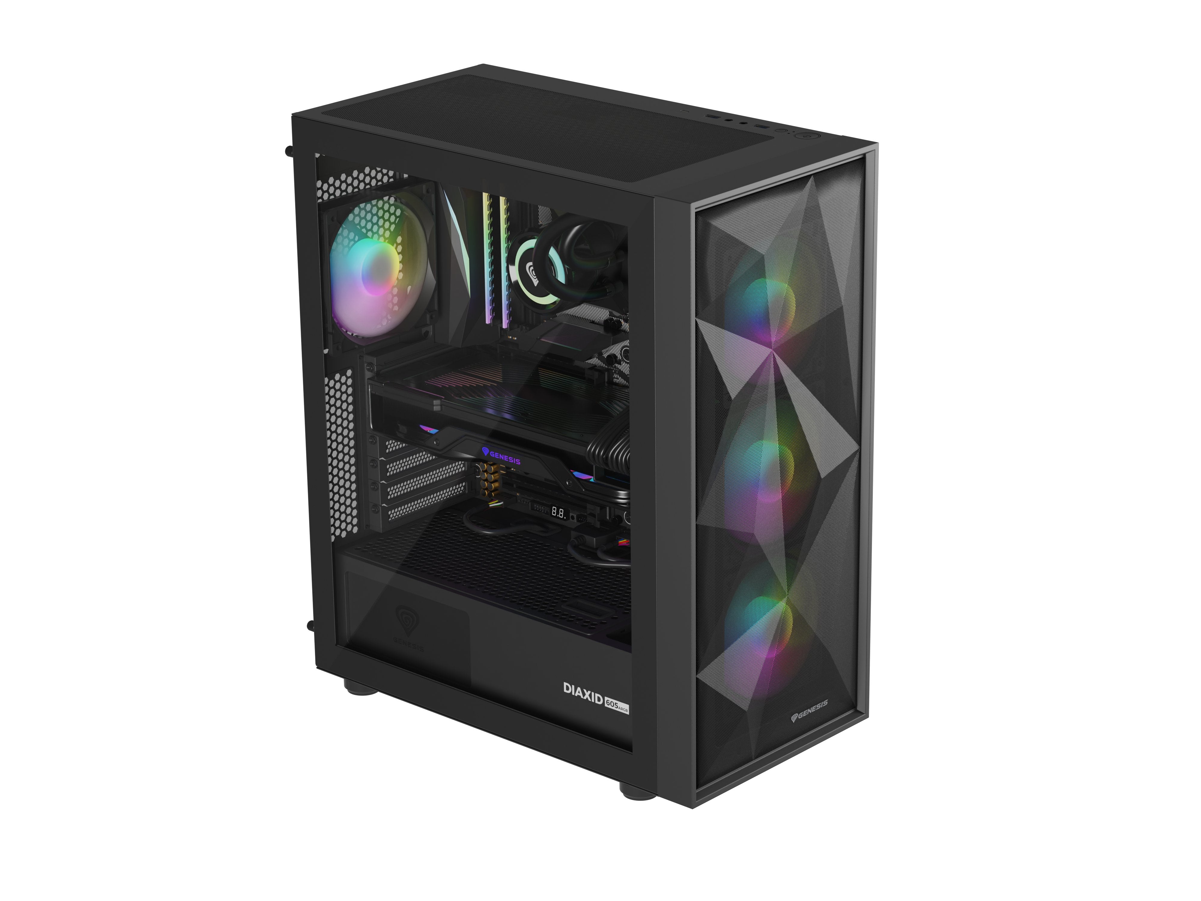 EAN 5901969444537 - GENESIS Diaxid 605 ARGB Midi Tower Negro imagen 4