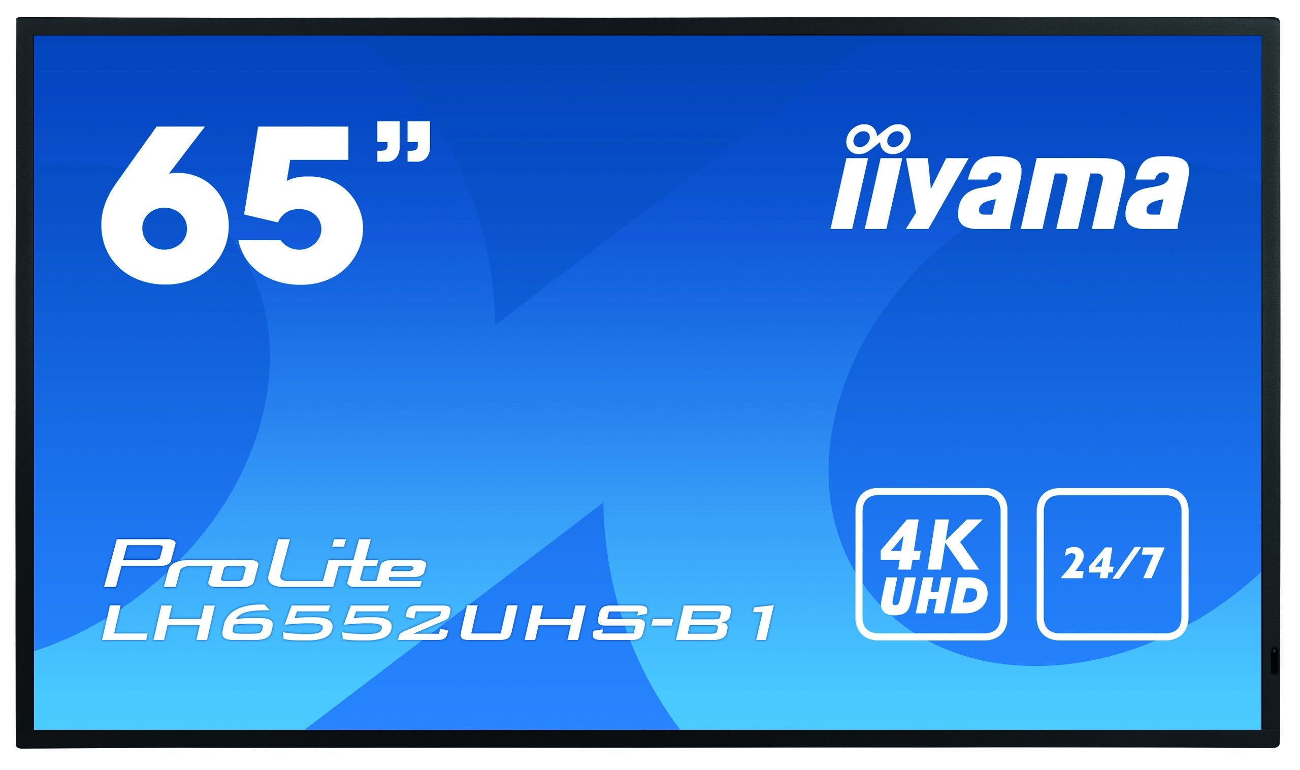 Iiyama Lh6552uhs-B1 Pantalla De Señalización Pantalla Plana Para Señalización Digital 163,8 Cm (64.5") Ips 500 Cd / M² 4k Ultra Hd Negro Procesador Incorporado Android 8.0 24/7