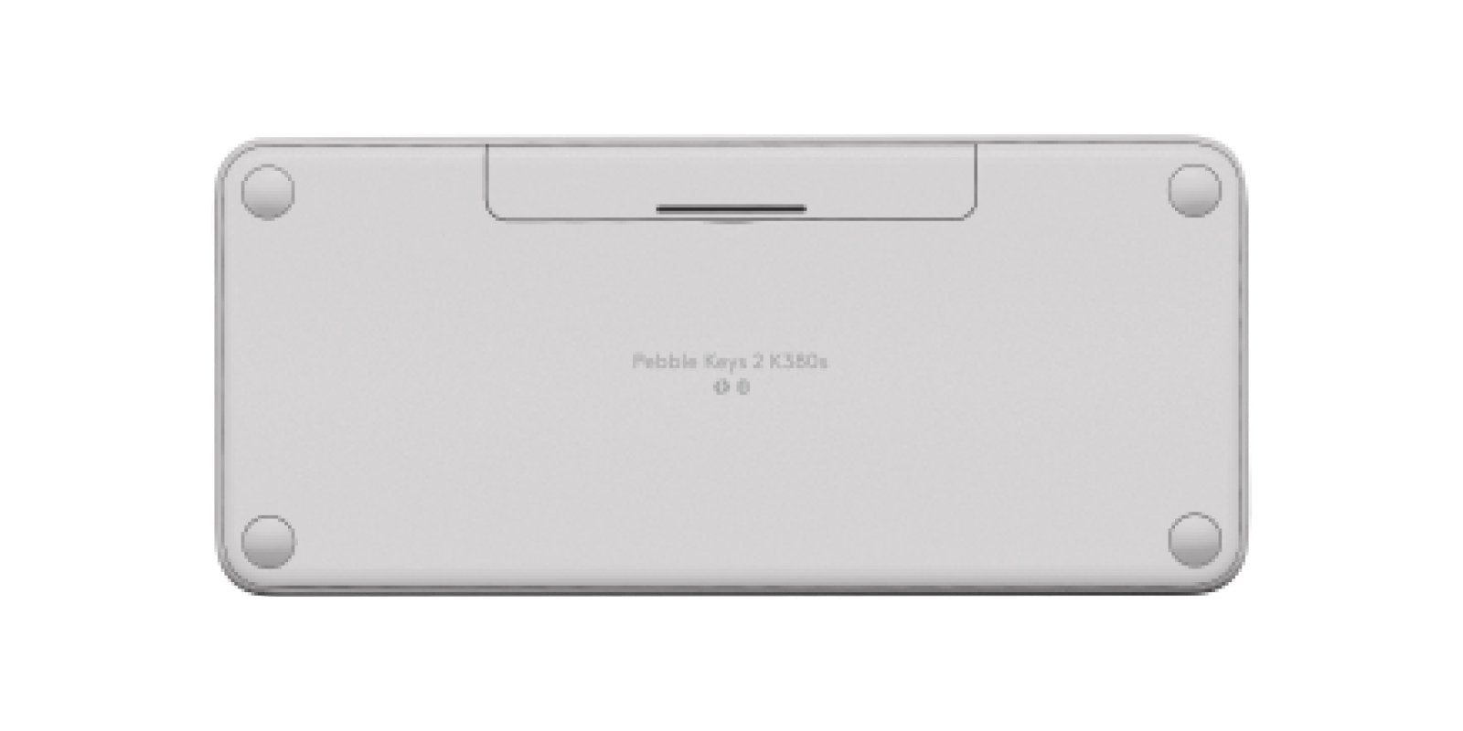 Teclado Inglés Logitech Pebble Keys 2 K380s Rf Wireless + Bluetooth Qwerty Internacional De Ee.Uu. Blanco