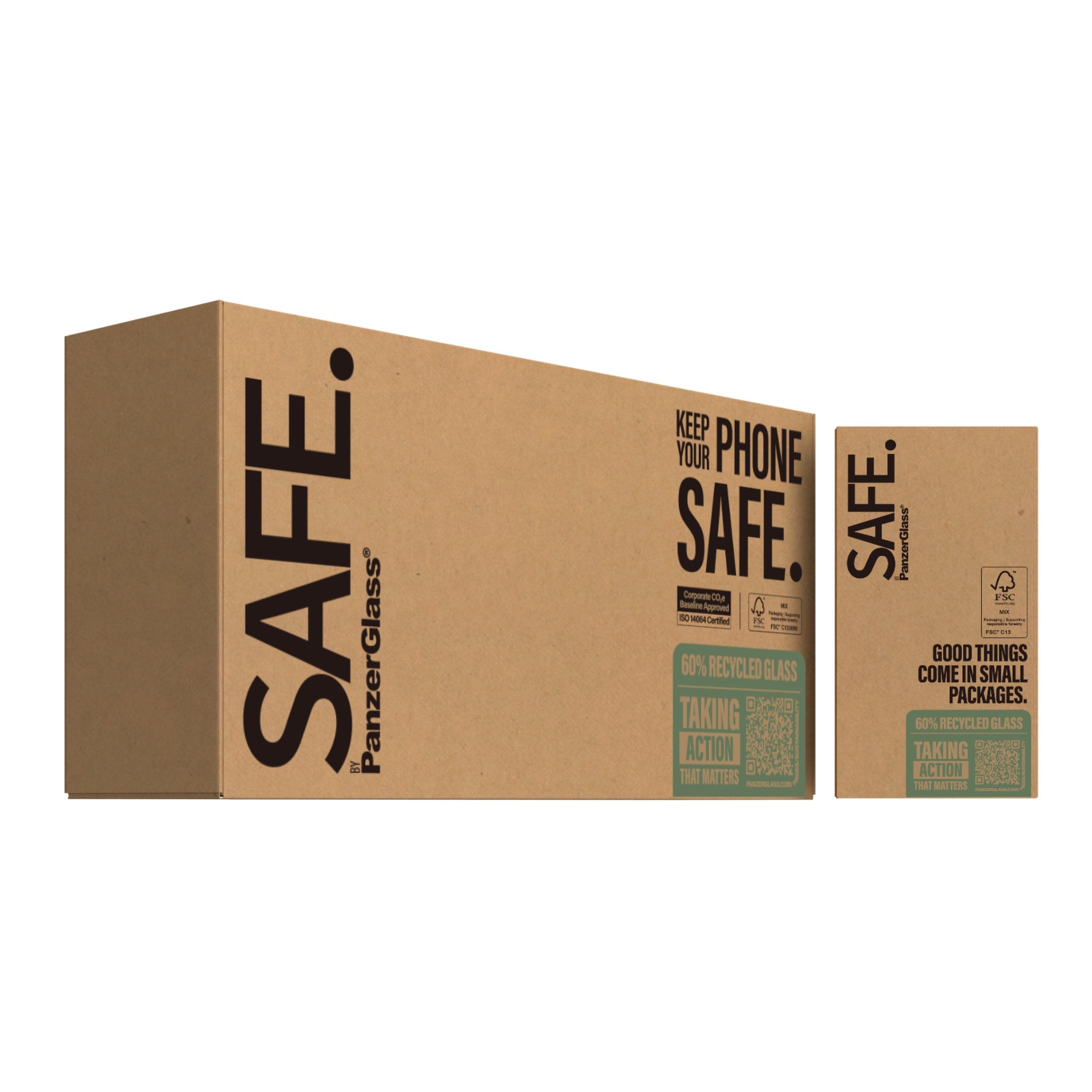 Panzerglass Safe. By Panzerglass - Protector De Pantalla Para Handy - Ultraancho Passform - Cristal - Con Filtro De Privacidad - Rahmenfarbe Negro (Paquete Con 50)