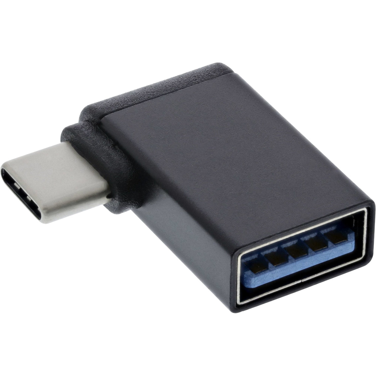 Adaptador Inline Usb 3.2 Gen.2 Otg, Tipo C Macho A A Hembra En Ángulo De 90°