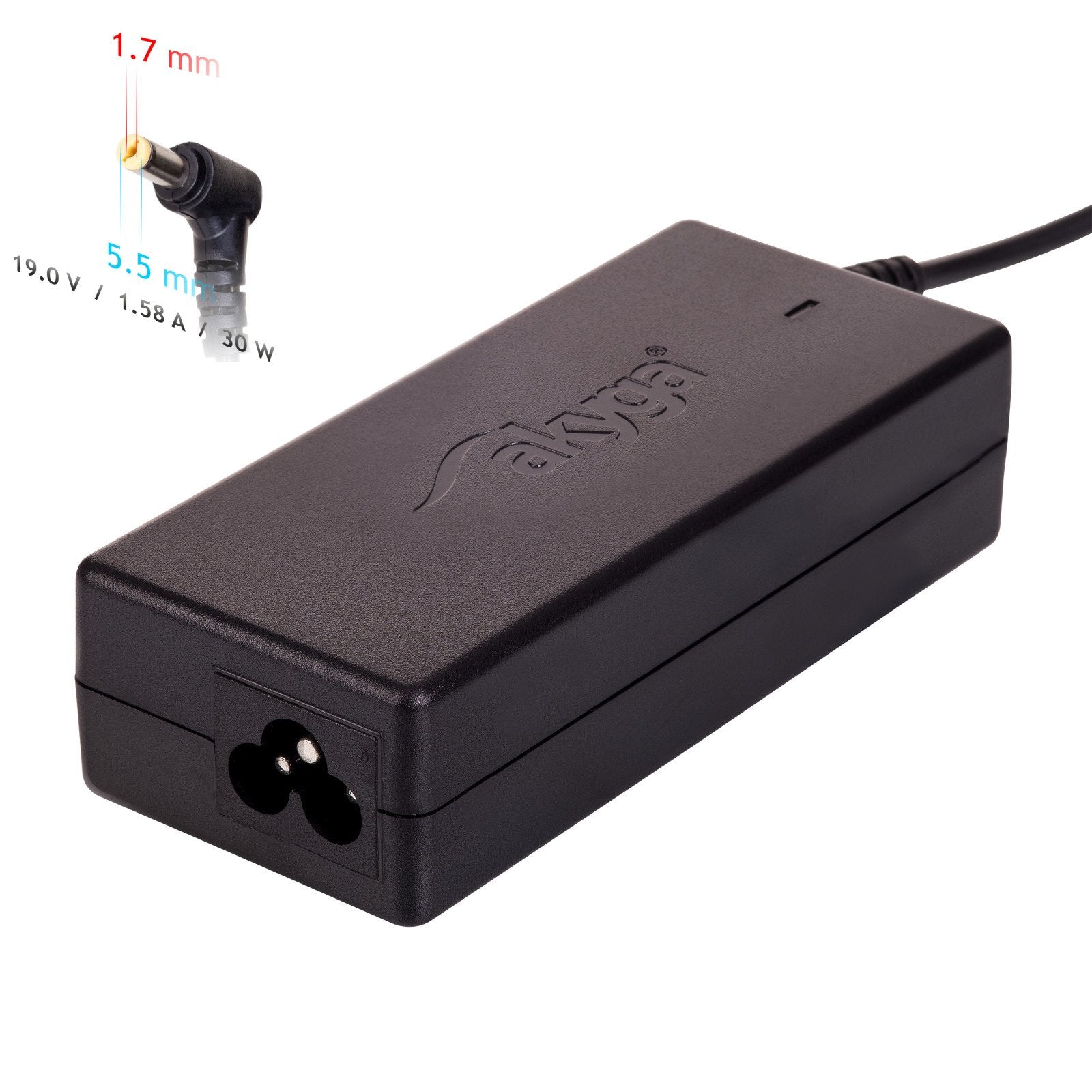 EAN 5901720131119 - Akyga AK-ND-21 adaptador e inversor de corriente Interior 30 W Negro imagen 1