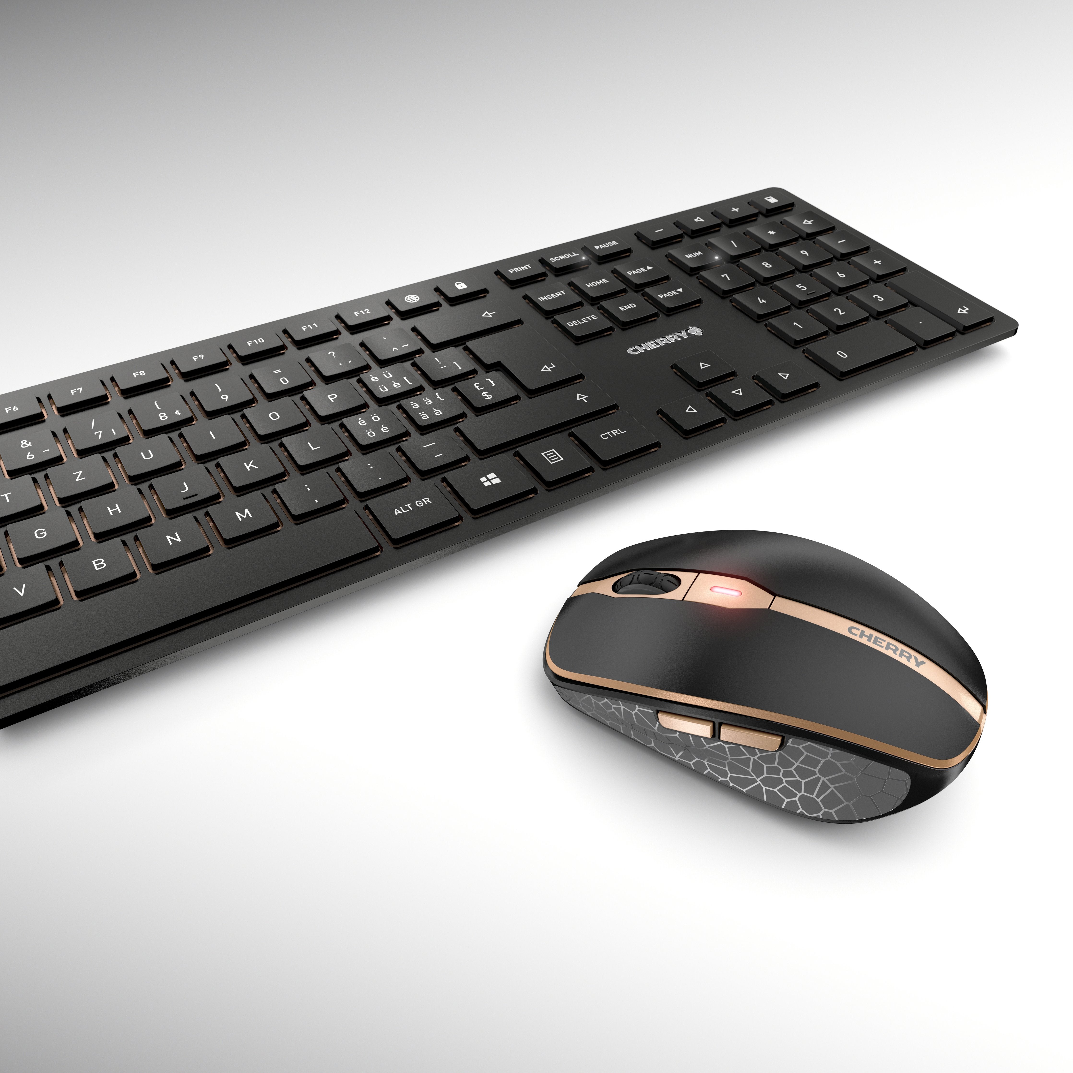 EAN 4025112095290 - CHERRY DW 9100 SLIM teclado Ratón incluido Universal RF Wireless + Bluetooth QWERTZ Suizo Negro imagen 8