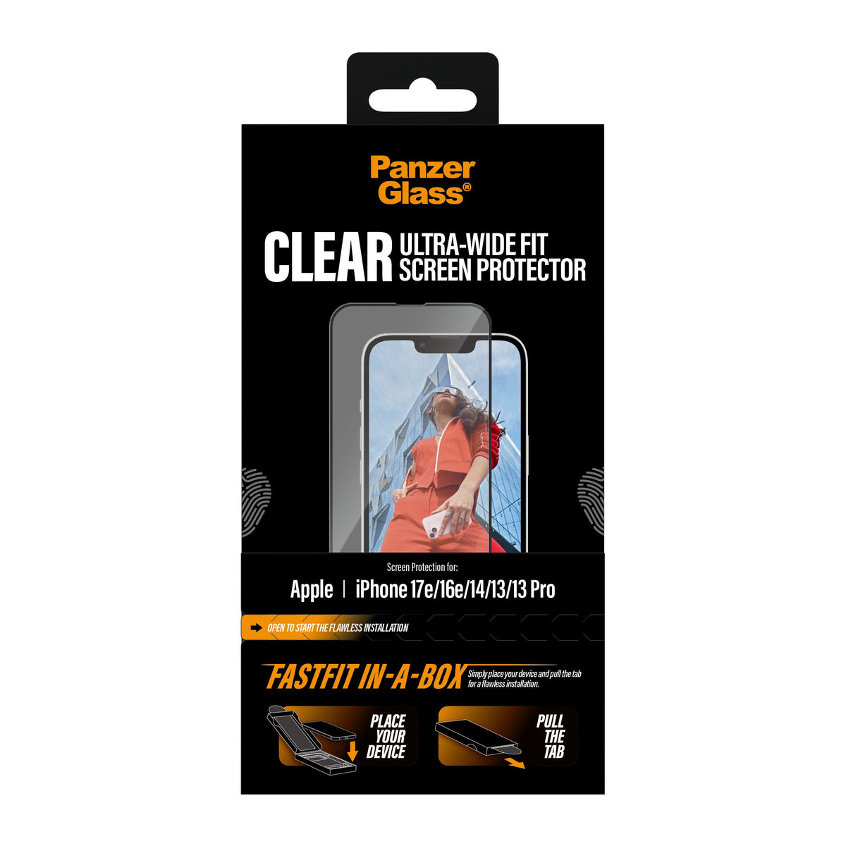 EAN 5715685040979 - PanzerGlass ® Screen Protector iPhone 17e | 16e | 14 | 13 | 13 Pro | Ultra-Wide Fit w. Fastfit in-a-box P imagen 3