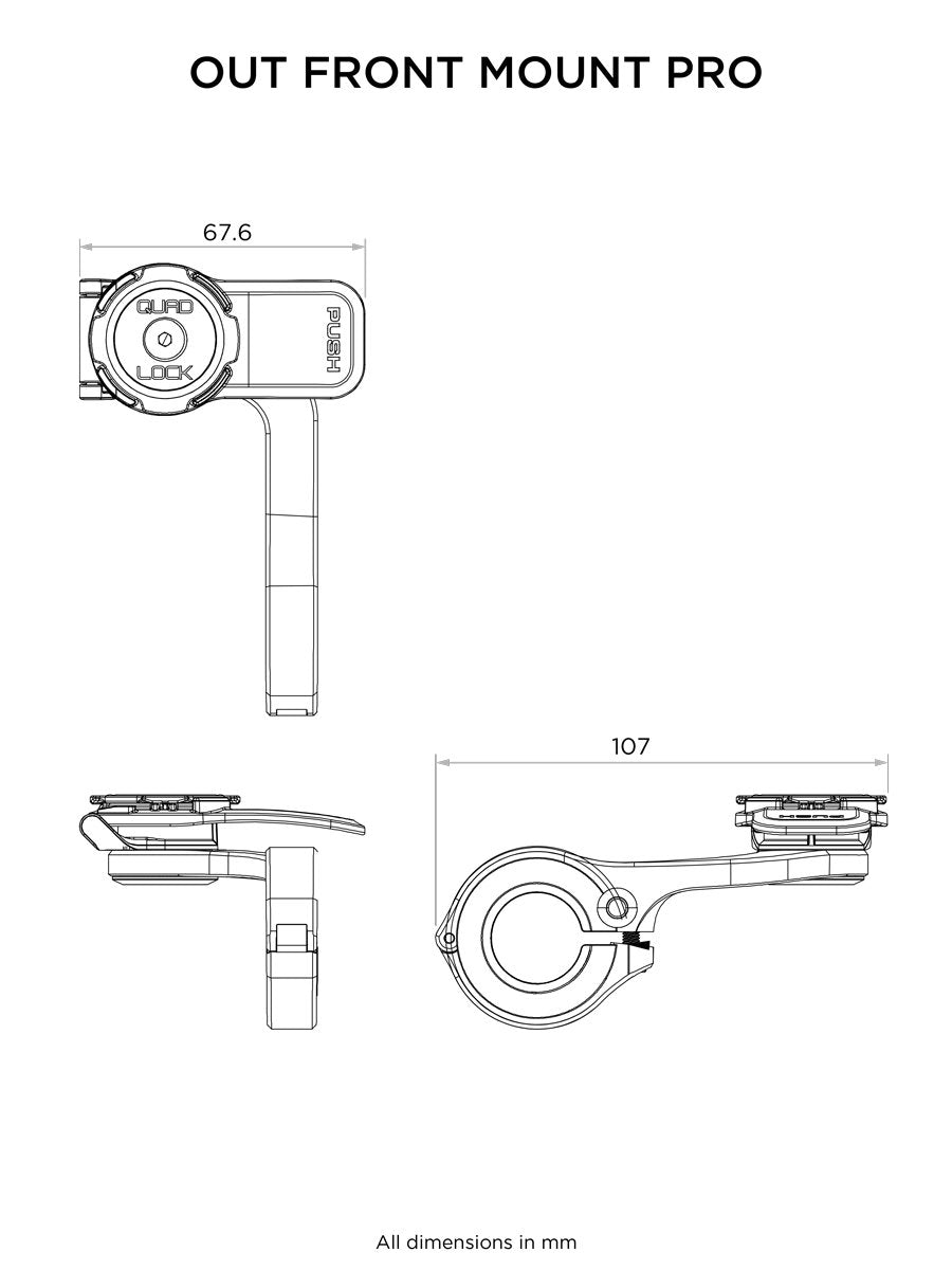 EAN 9348943121392 - Quad Lock Out Front Mount Pro Soporte pasivo Cámara de acción, Teléfono móvil/smartphone Negro imagen 7