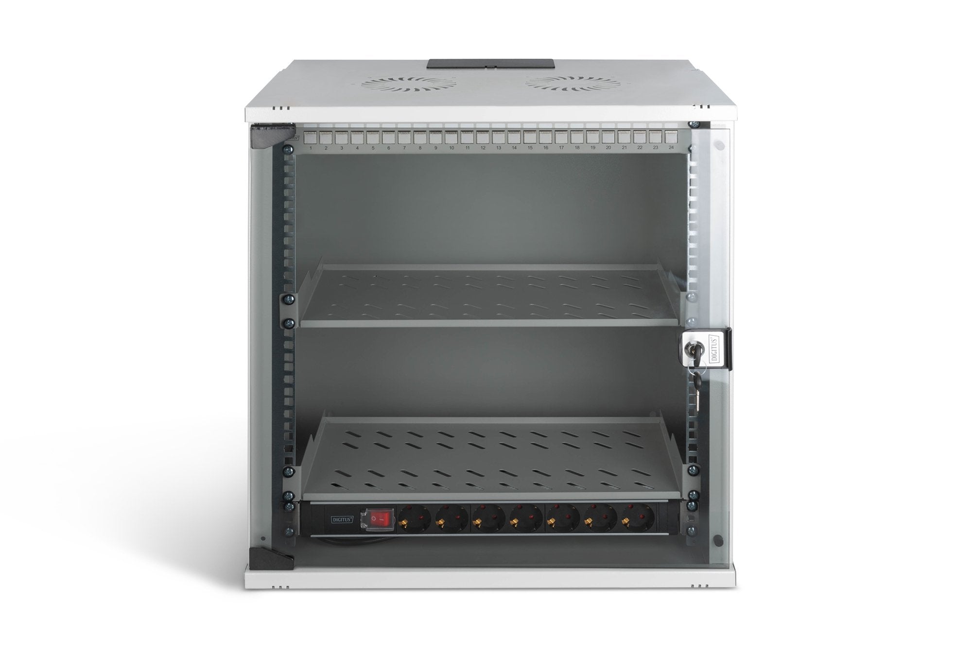 Conjunto De Red De 19", Carcasa Mural 12u Y Accesorios, Gr Versión Soho Pro, Sin Montar