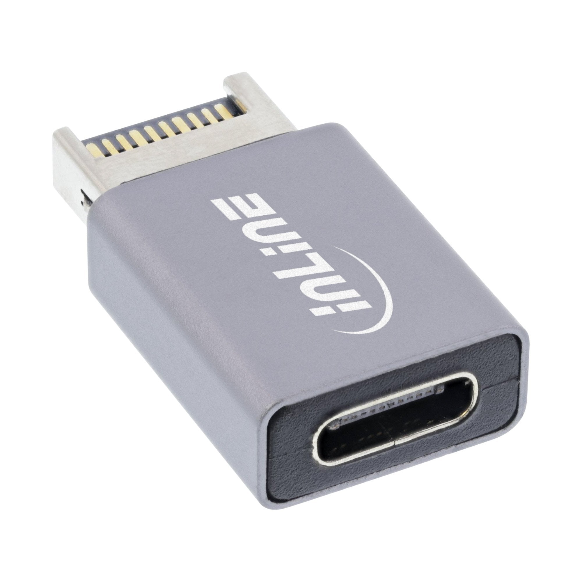 Inline® Usb 3.2 Adapter, Internal Usb-E Front Panel Macho A Usb-C Female