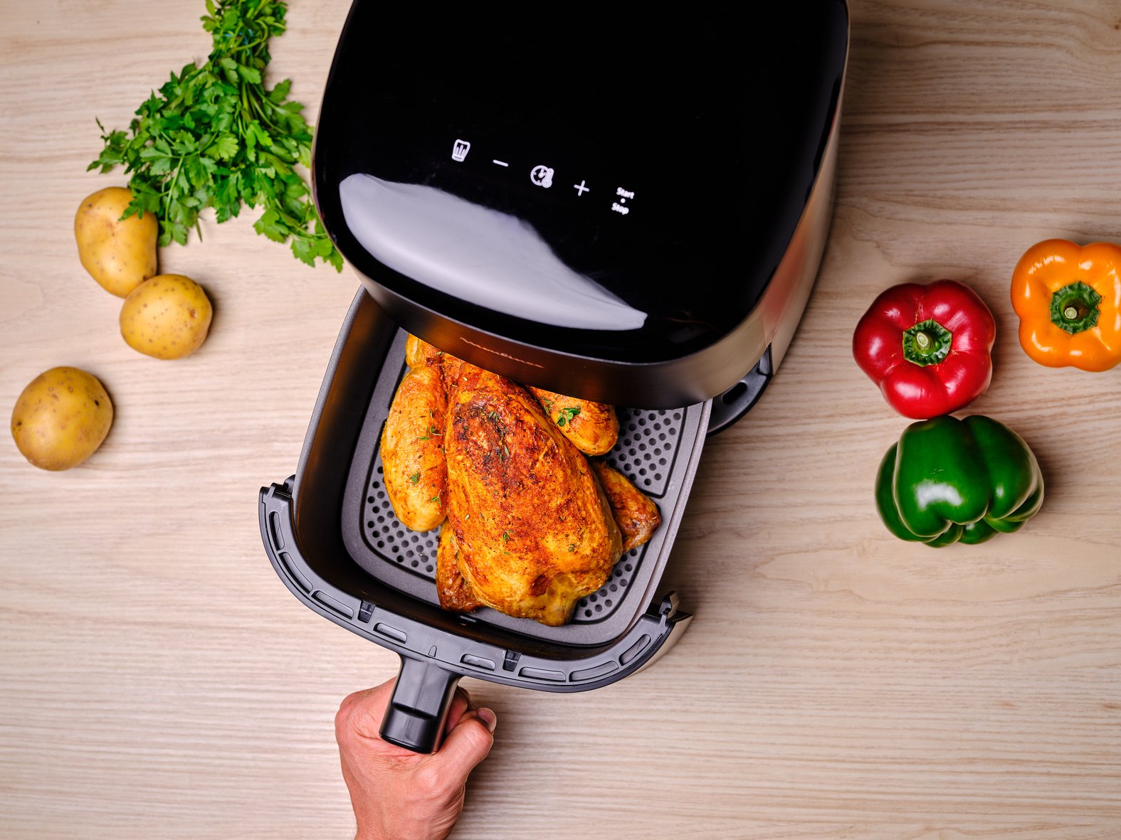 EAN 3045387291082 - Tefal Easy Fry Max EY2453 Sencillo 5 L Independiente 1500 W Freidora de aire caliente Verde imagen 4