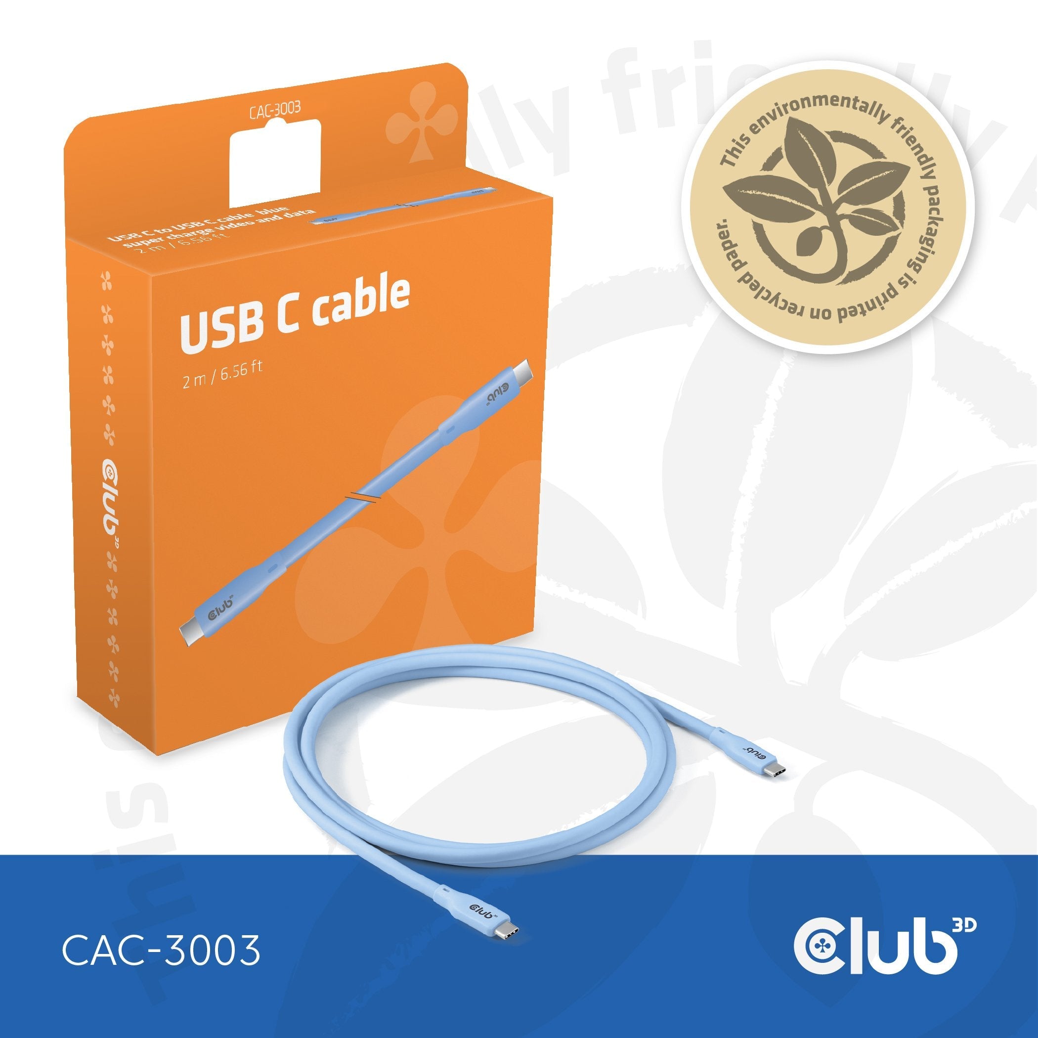 EAN 8719214472948 - CLUB3D CAC-3003 cable USB USB4 Gen 3x2 2 m USB C Azul imagen 8