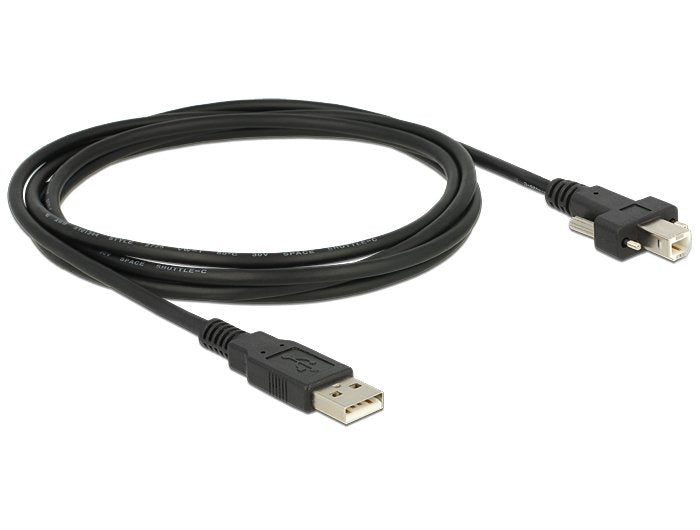 Delock Cable Usb 2.0 Typ A Stecker > Usb 2.0 Typ B Stecker Mit Schrauben 2 M