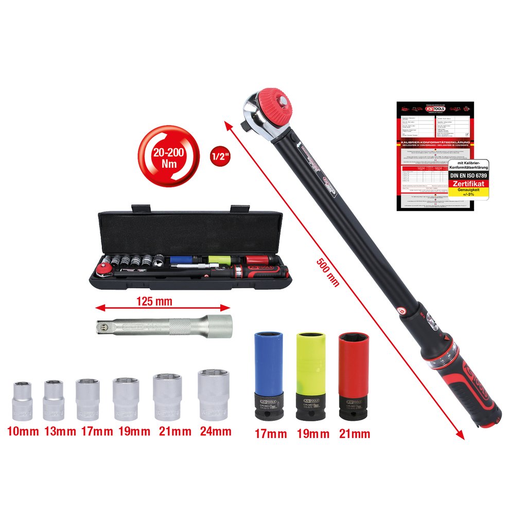 Ks Tools 1/2 Ergotorque Drehmomentschlüssel-Satz