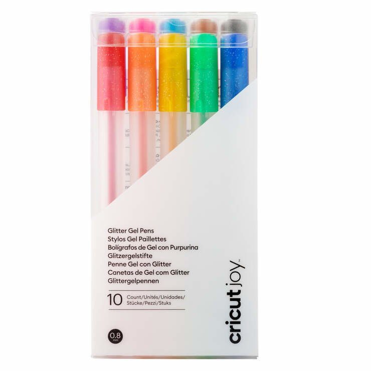 EAN 0093573387104 - Cricut Joy Glitter Bolígrafo de gel con tapa Negro, Marrón, Verde, Azul claro, Naranja, Púrpura, Rojo, Am imagen 1