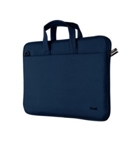 Maletin De Portátil 14" Trust Bologna Slim Eco Compartimento Acolchado Bolsillo Frontal Azul