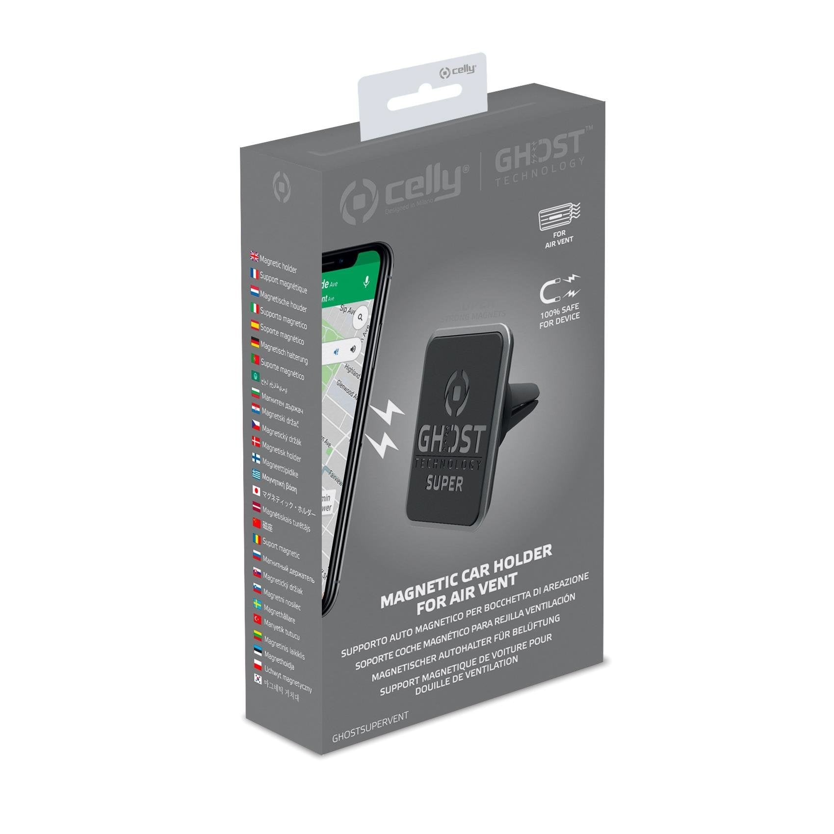 EAN 8021735188346 - Celly GHOSTSUPERVENT soporte Soporte pasivo Teléfono móvil/smartphone Negro imagen 3