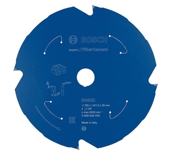 Hoja De Sierra Circular Bosch Expert Para Fibrocemento, Ø 165 Mm, 4z