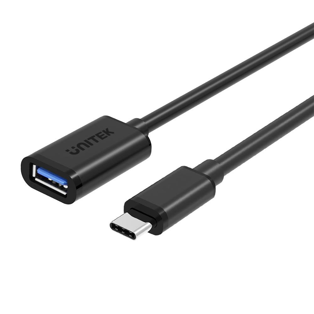 Unitek Y-C476bk Cable Usb 0,2 M 2.0/3.2 Gen 1 (3.1 Gen 1) Usb C Usb A Negro