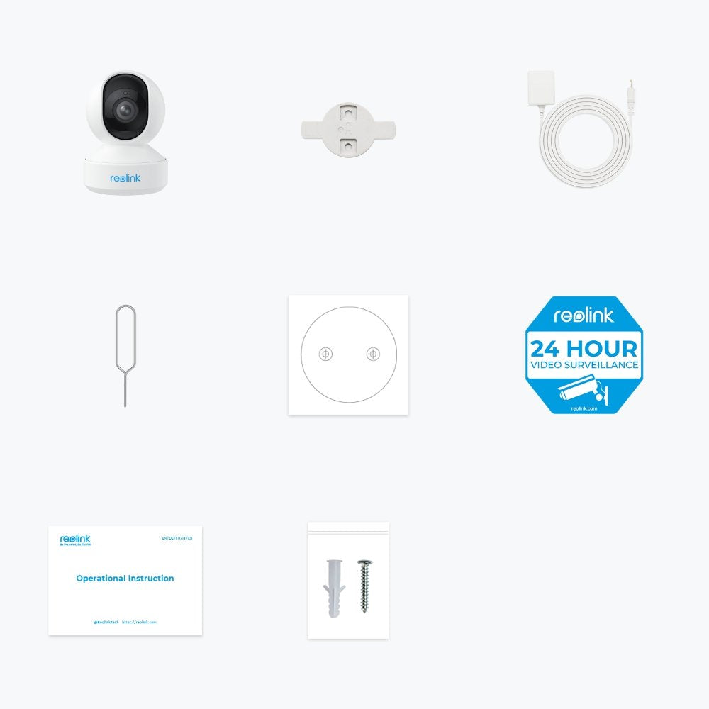 Camara Reolink E Series E340 5mp Super Hd, Ptz & 2-Way Talk, White