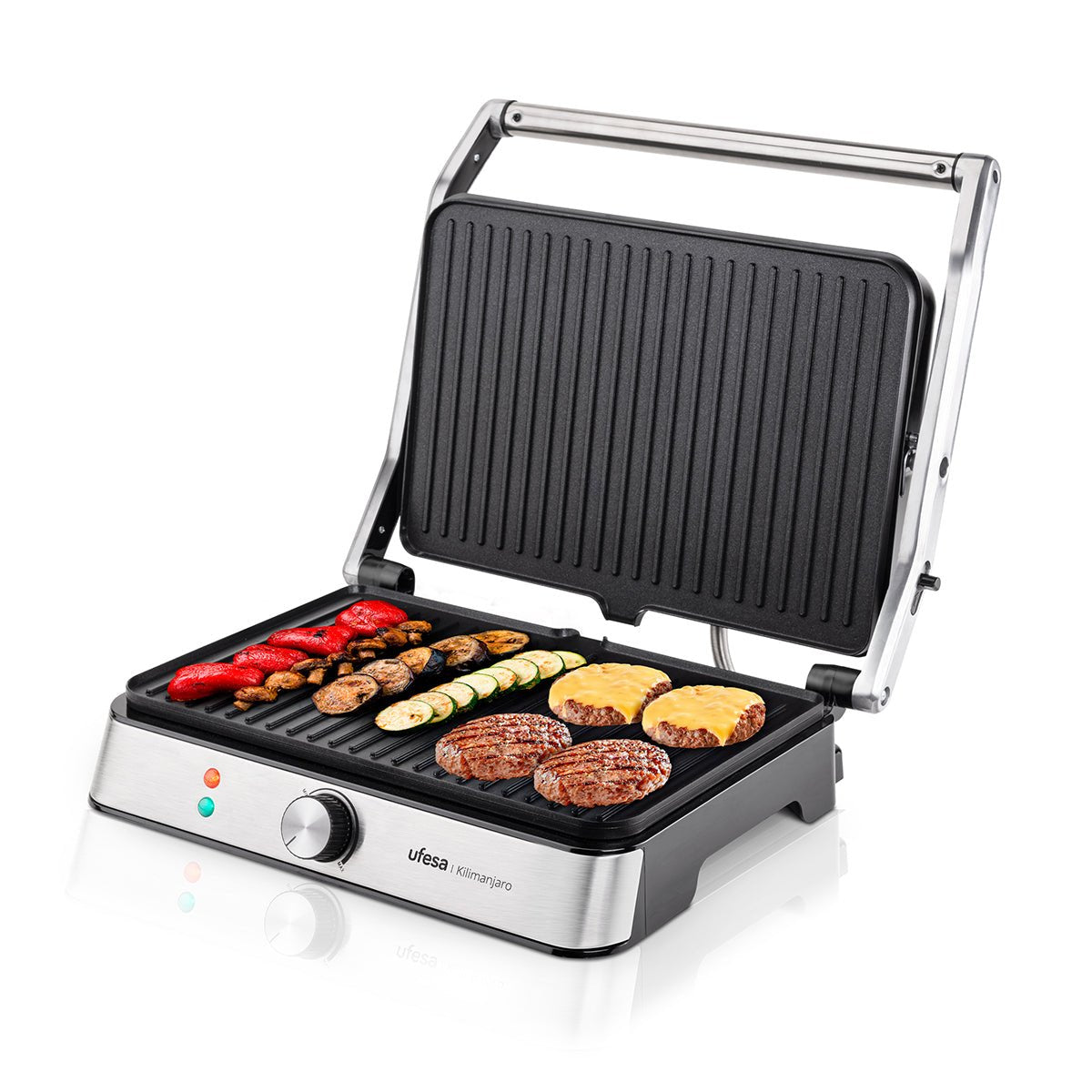 Pae Grill Kilimanjaro Ufesa 72108011 2200w Placas Antiadherentes Apertura Placas