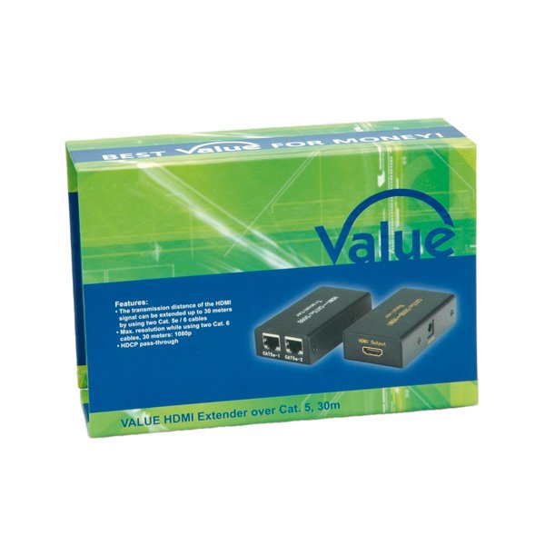 Value Hdmi Verlngerung Ber Twisted Pair, 25m