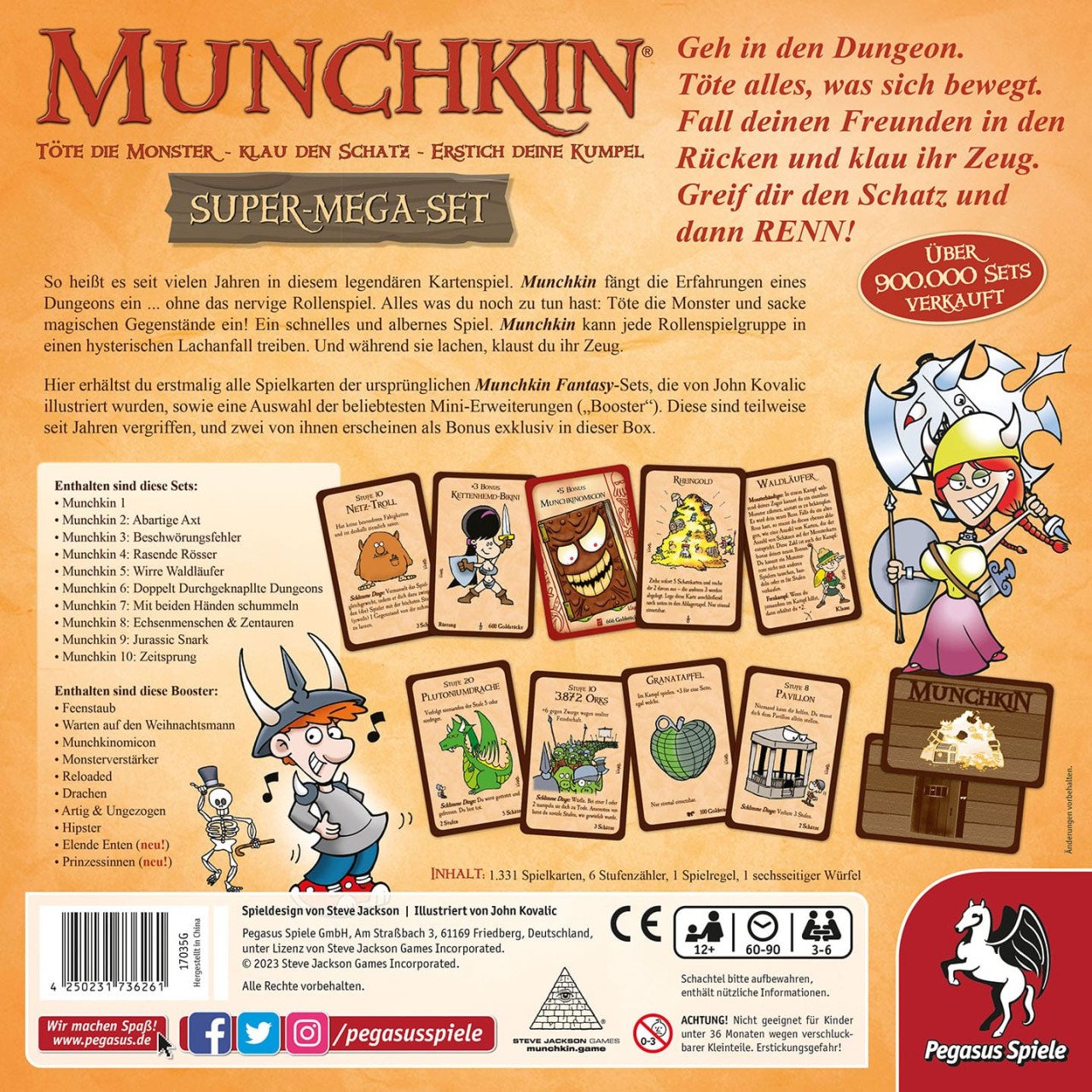 EAN 4250231736261 - Pegasus Munchkin 90 min Juego De Cartas Familia imagen 5