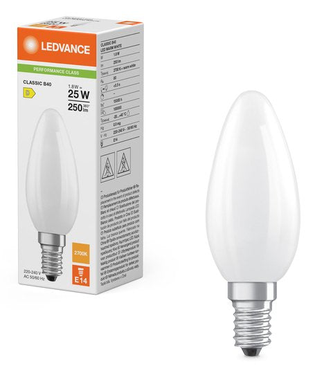 Osram Led Classic B P Lámpara Led Blanco Cálido 2700 K 1,8 W E14 D