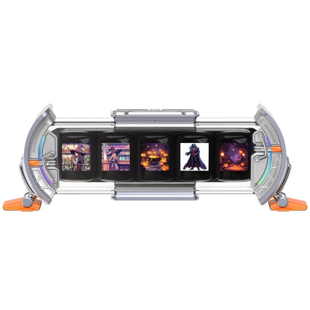 Reloj Digital Divoom Times Gate Otro Naranja, Plata