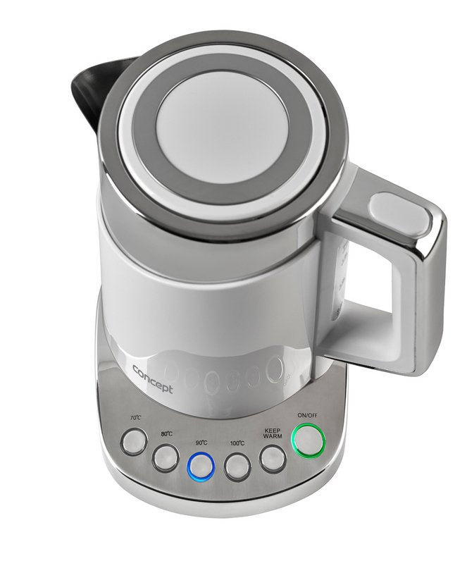 Tetera Concept Rk3170 Eléctrica 1,7 L 2200 W Acero Inoxidable, Blanco