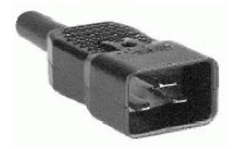 Apparatstik Til Ups 250v,16a, C20, (Han Stik) Sort