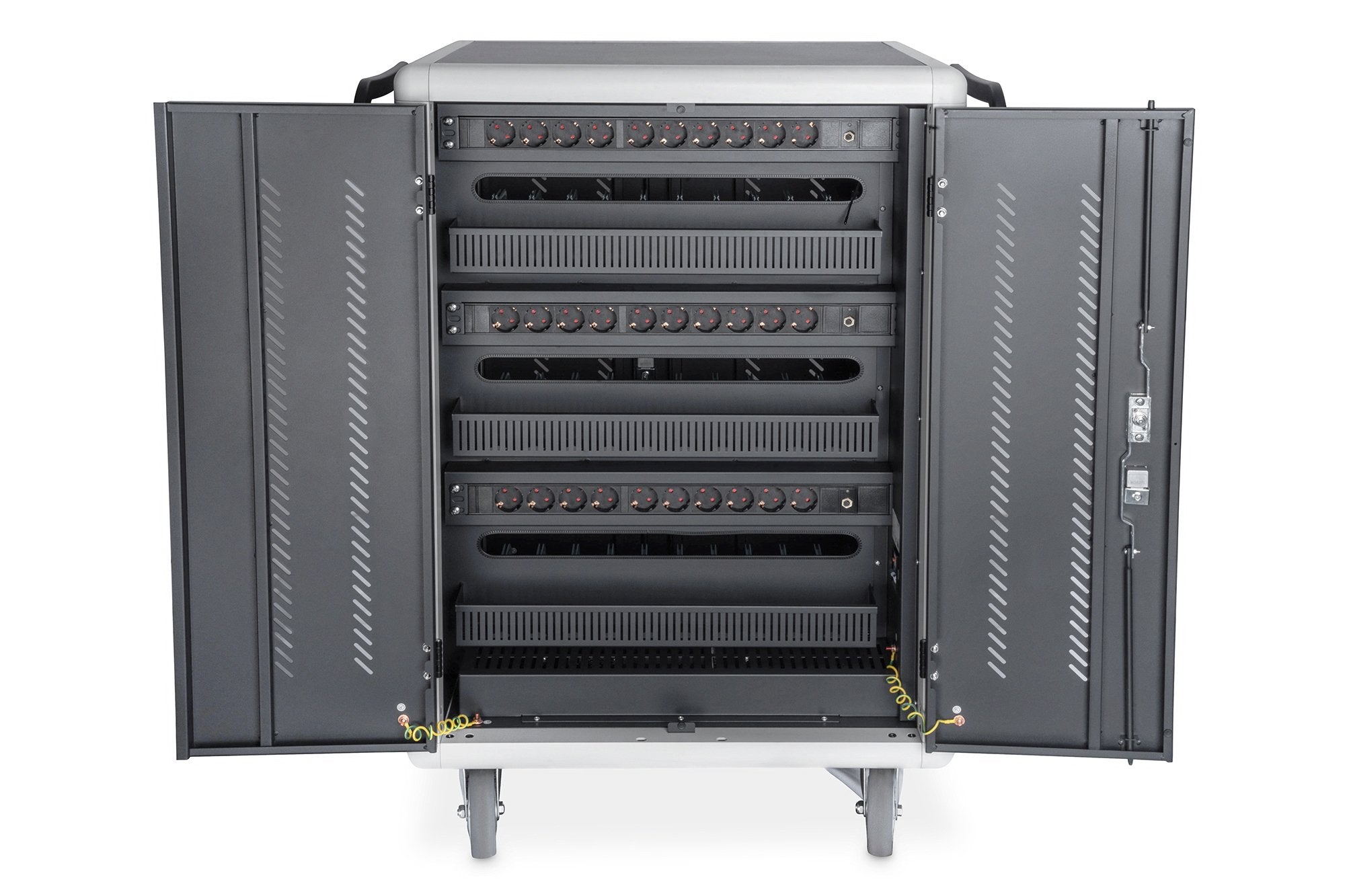 Digitus Dn-45005 Armario De Carga Móvil, 30 Estaciones De Carga, Max 15.6" Sincronización De Datos, Uv-C