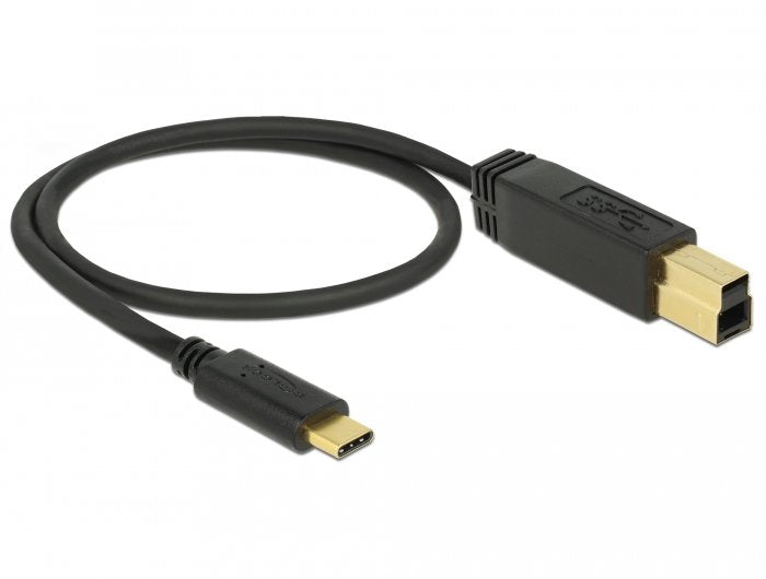 EAN 4043619836741 - DeLOCK 83674 cable USB USB 3.2 Gen 2 (3.1 Gen 2) 0,5 m USB C USB B Negro imagen 1